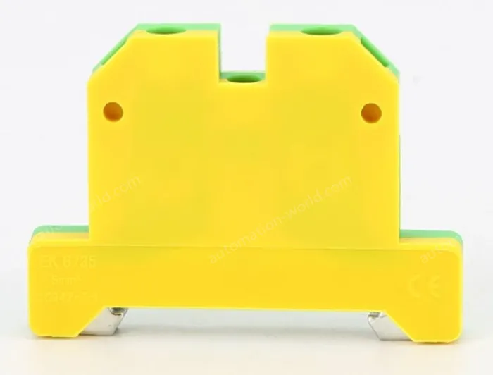 EK6 Yellow & Green Grounding Terminals Din Rail Terminals Grounding Terminals Universal Grounding Plastic Terminals