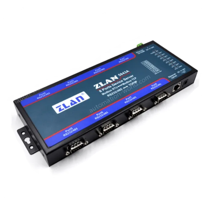 8 RS232 serial ports, 8 RS485 serial ports Serial Device Server