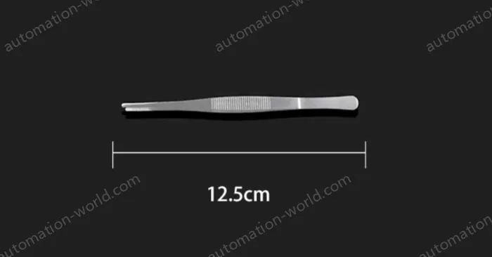 Stainless steel tweezers Straight round head (thick) 12.5cm