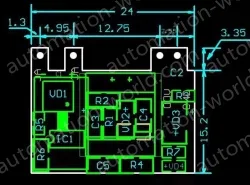 Small, safe isolated, regulated power supply switching power supply module 5V 1A Horizontal pins