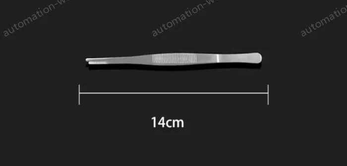 Stainless steel tweezers Straight round head (thick) 14cm