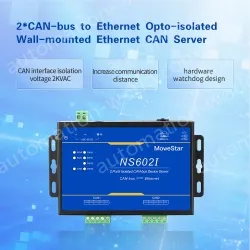 2 Ports CAN-bus To Ethernet Opto-isolated Wall-mounted Ethernet CAN-bus Server
