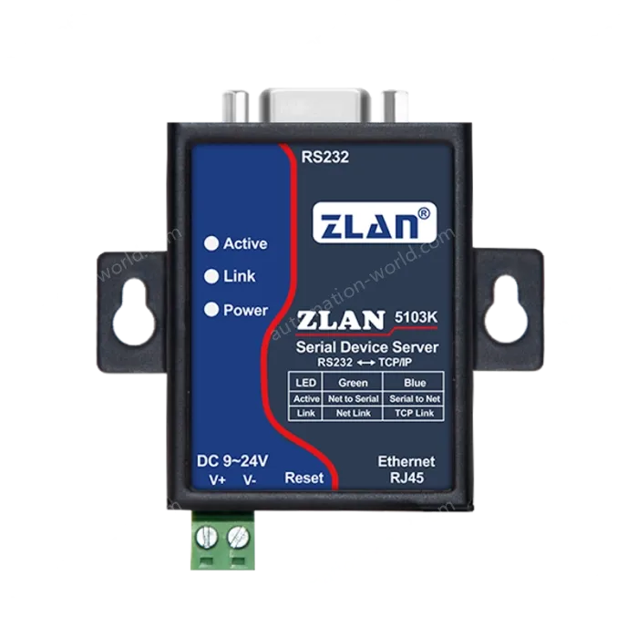 Rail/desktop serial server